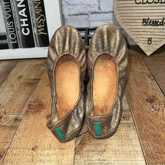 Tieks “Love Potion” Ballet Flats Retired Limited Edition Leather Metallic Shine - Picture 1 of 10